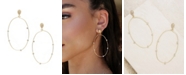 ETTIKA Delicate Crystal Large Oval Hoop Women's Earrings